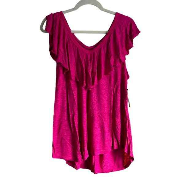NWT ANA HOT PINK FLOWY SLEEVELESS BLOUSE - Picture 1 of 3